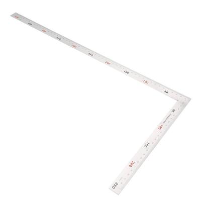Vinkelrät linjal i rostfritt stål, L-formad, för byggnation och smide (500 mm x 250 mm)