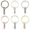 White Keychain Pendant Charm with Antique Gold Chain for DIY Jewelry