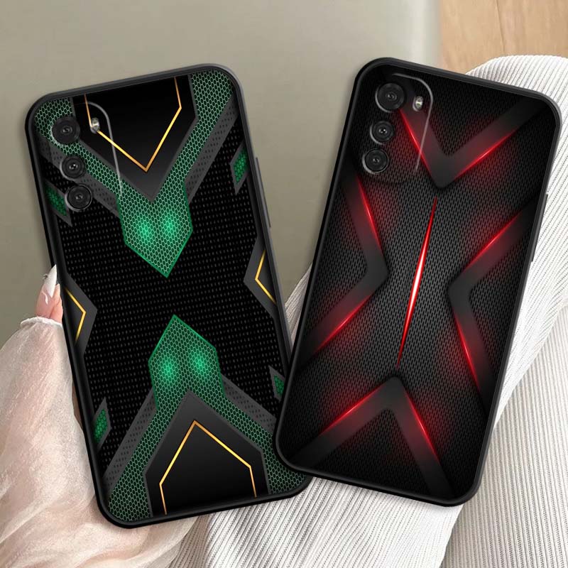 Carbon Fiber Pattern For Motorola G85 Edge 50 G24 G35 G14 G04 40 G72 G34 G G54 G13 G32 5G Black Phone Case