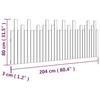 824780 vidaXL Wall-mounted Headboard Grey 204x3x80 Cm Solid Pine Wood
