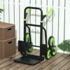 Six-Wheel Folding Sack Barrow Trolley - Black/Green