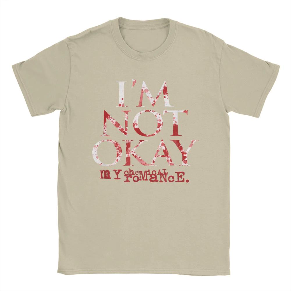 

I m Not Ok My Chemical Romance Men Women Printed T Shirt Vintage Tee Shirt Short Sleeve Round Neck T-Shirt Clothes 3XL