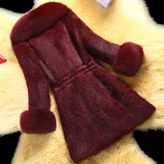 Dámský kabát Kapsa s výstřihem do V Dlouhé zesílené větruodolné rukávy Udržují teplo Slim Fit