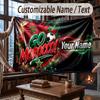 Custom Name Flannel Throw Blanket Morocco Football Pattern Warm Home Decoration