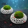 3D Printed Aquarium Cave 2Pcs Shrimp Caves for Plants, Round Hideouts, Cherry & Dwarf Habitat Hides Moss Ferns And Anubias, Tank Decoration Freshwater