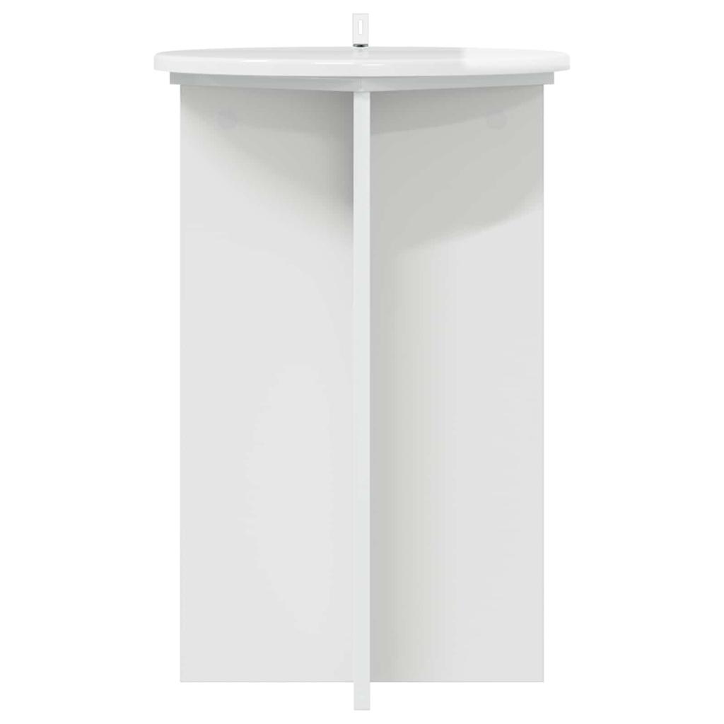 Plant Stand 2 pcs High Gloss White Ø40 x 60 cm Engineered Wood