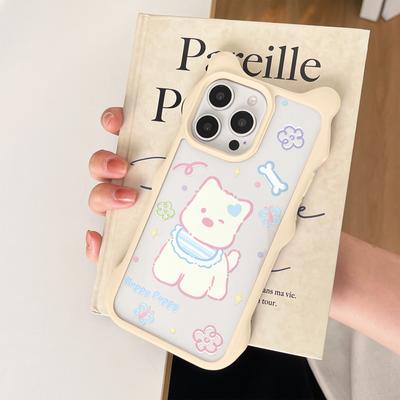 West Highland Puppy iPhone15promax Cute Cat Ears Huawei Apple 14 Pro Mobile Phone Case New