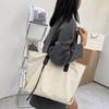 Fashion Versatile Tote Bag Large Capacity Soft Solid Shoulder Bag For Women