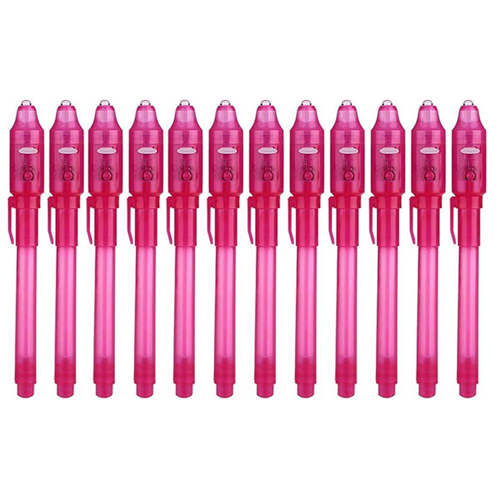 4-12pcs Invisible Ink Pen Spy Pen with UV Light Magic Marker for Secret Message Treasure Box Prizes Kids Party Favors Toys Gift