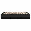 Bed Frame without Mattress Black 180 x 200 cm Engineered Wood