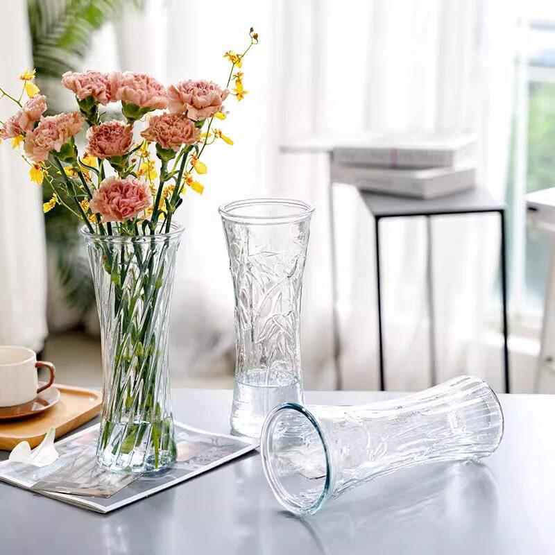 Extra Large Transparent Glass Vase for Hydroponic Bamboo & Fresh Flower Arrangements
