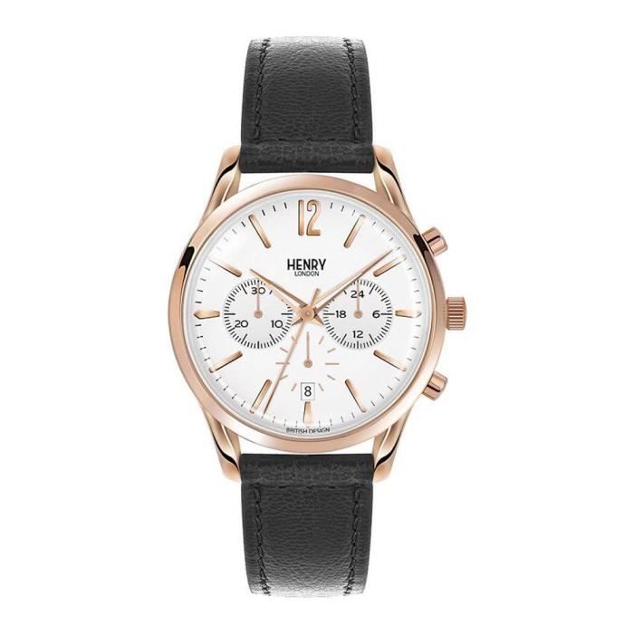 Montre - Henry London - Richmond HL39-CS-0036 - Quartz - Cuir de vélin - 39 mm étanche 30m