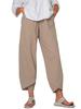Elastic Waist Cotton Linen Loose Casual Pants for Women - Spring/Summer Collection