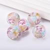2 buc 20mm Margele Rotunde Mari Handmade Floare Lampwork Sticlă Margele Libere pentru Accesorii de Fabricare Bijuterii DIY Artizanat Descoperiri