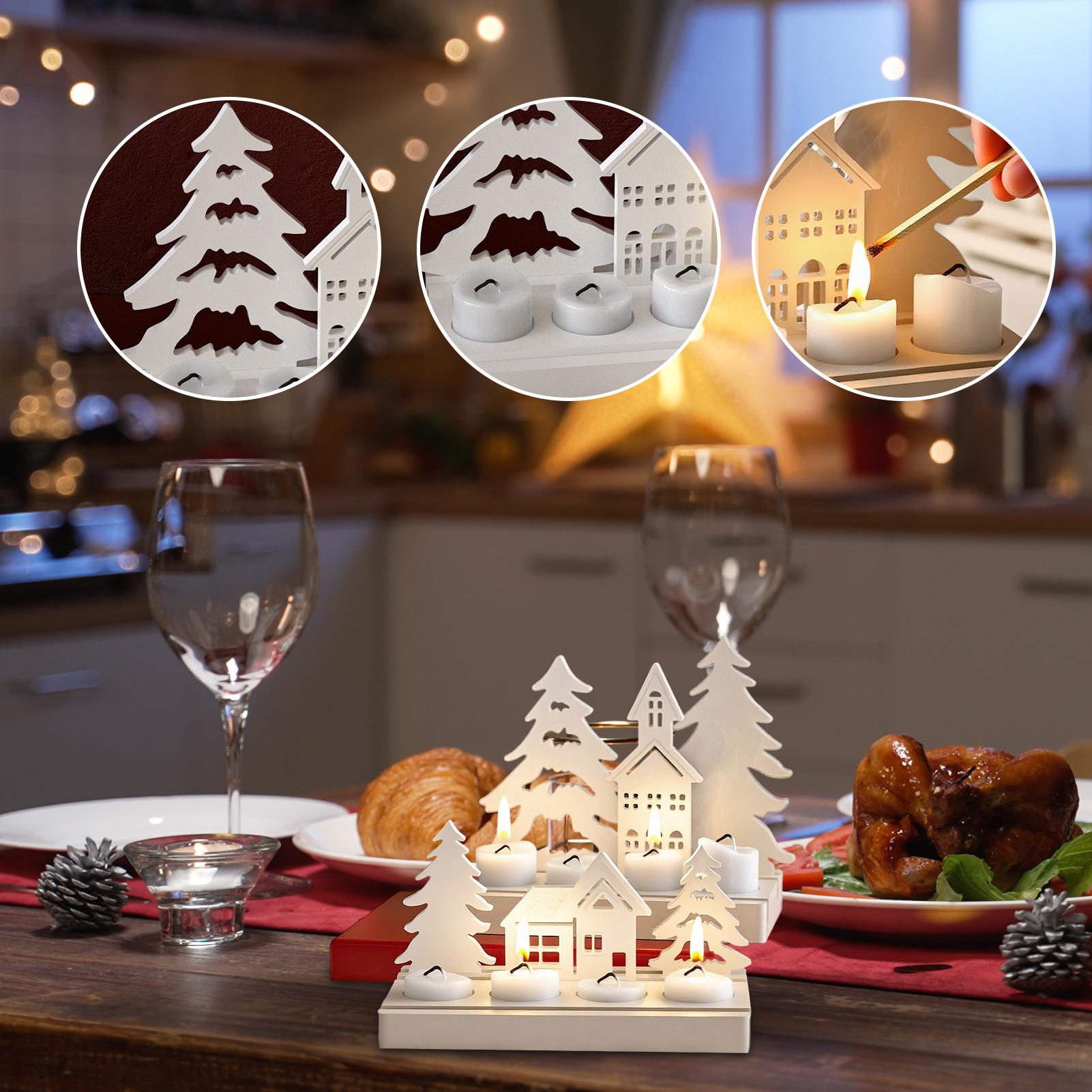 

Candle Holder Mold Christmas Tree House Plaster Mould Silicone Easy Release Craft Mold Casting Tool For Epoxy Resin Plaster CHINA