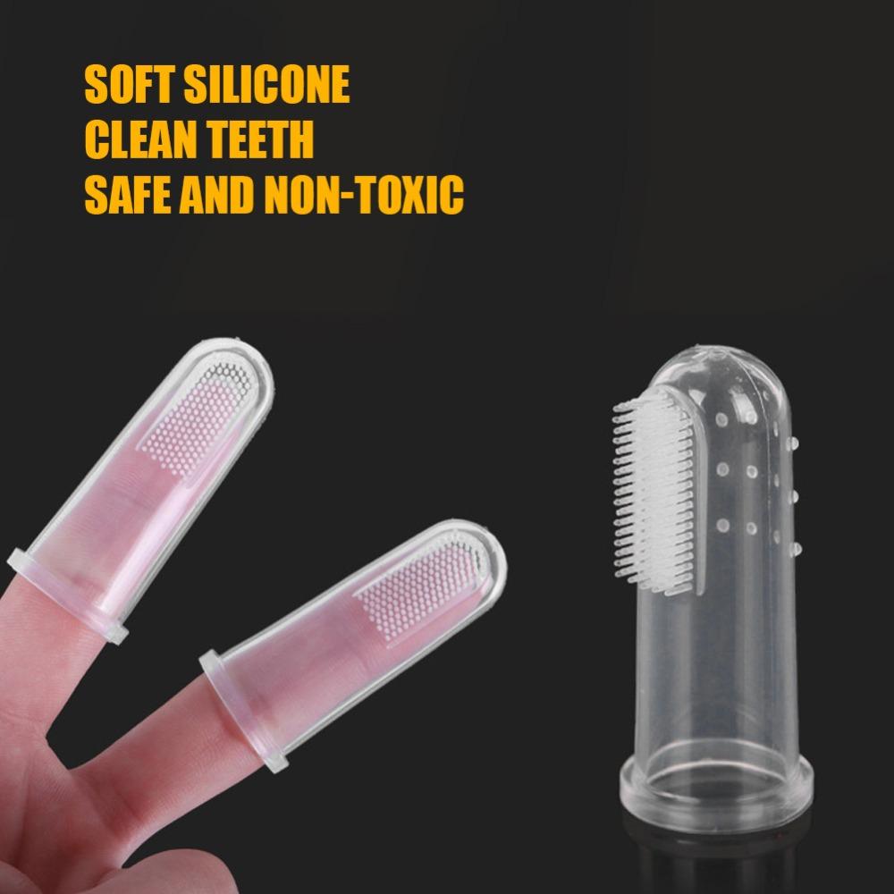 10pcs Stretch Finger Fit Cat Teeth Finger Brush Dog Teeth Clean Sleeve Home Teeth Routine