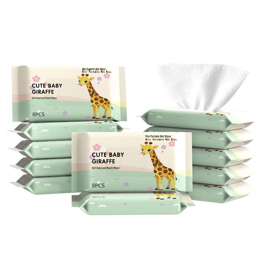 Portable Baby Hand & Mouth Wipes - Pure Water, Disposable Infant & Toddler Wet Wipes