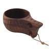 350ML Wooden Cup with Handle Portable Multifunctional Wood Mug Drinking Cup for Coffee Tea Milk Beverages
