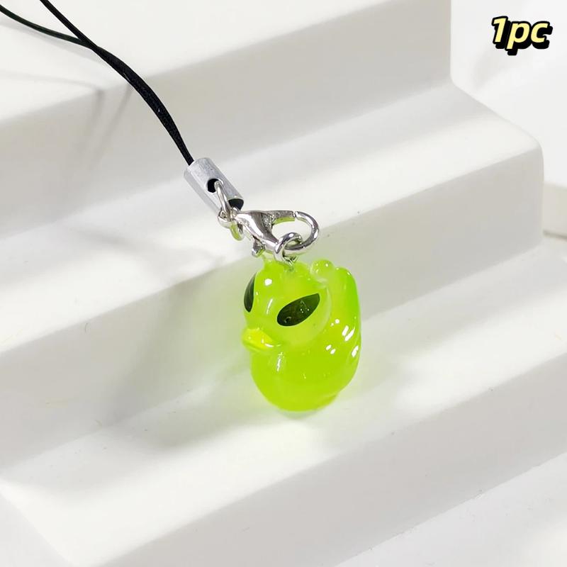 Cute Glow In The Dark Cat Keychain Resin Mobile Phone Pendant Bag Charm Backpacks Purses Pendant Party Gift