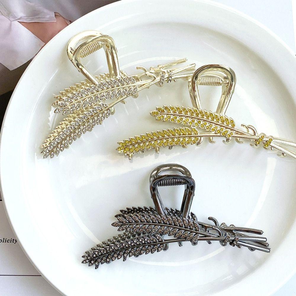 

Headdress Metal Diamond Wheat Ear Hair Claw Women Hair Clip Hair Accessories Korean Style Crab Clip
