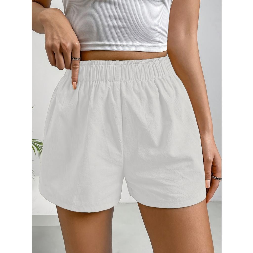 Women's Solid Color Loose Casual Fashion Shorts, Summer Streetwear for European & American Markets