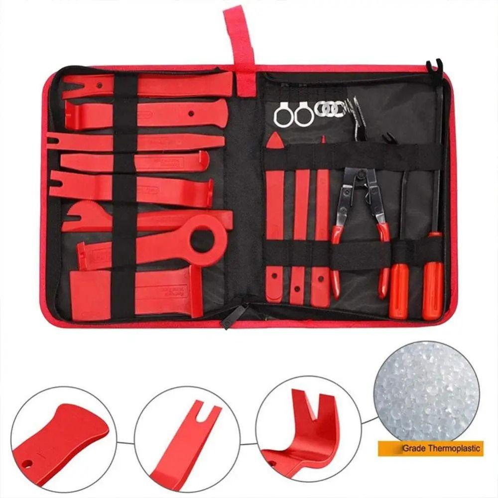 19PCS Nylon Tool Car Panel Remover Clip Plier Pry Tools Set Trim Removal Tool Set  Door Clip Removal