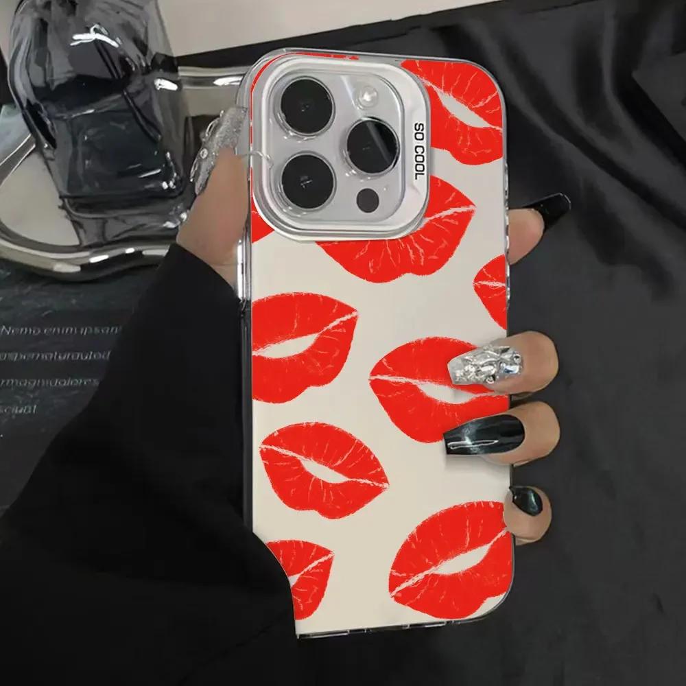Red Lips Case For Tecno Spark Go 2024 2023 2022 2021 Spark 20 10 Pro 10 10C 20C 6 Go KE5 Phone Cover For Tecno Spark 8C 9 Fundas