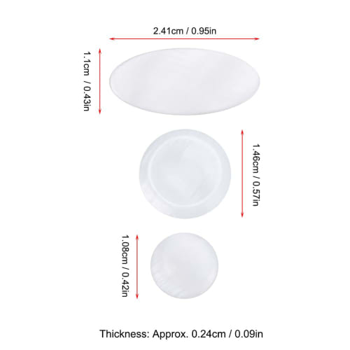 9-Piece Set of Natural Pearl Shell Saxophone Key Buttons, Finely Polished, Smooth, Durable, Stylish, White Shell for Alto, Tenor, and Soprano Saxophon