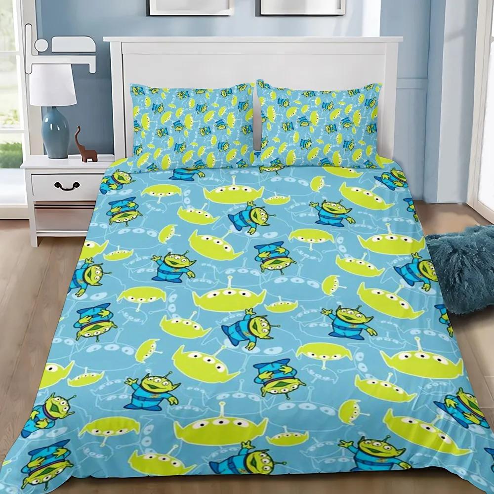 

Duvet Cover Pillowcase Bedding Set Cartoon Alien Buzz Adult Boy Girl Bedroom Decoration Children Gift Single Double Large Size EU Single(135*200cm)3pcs