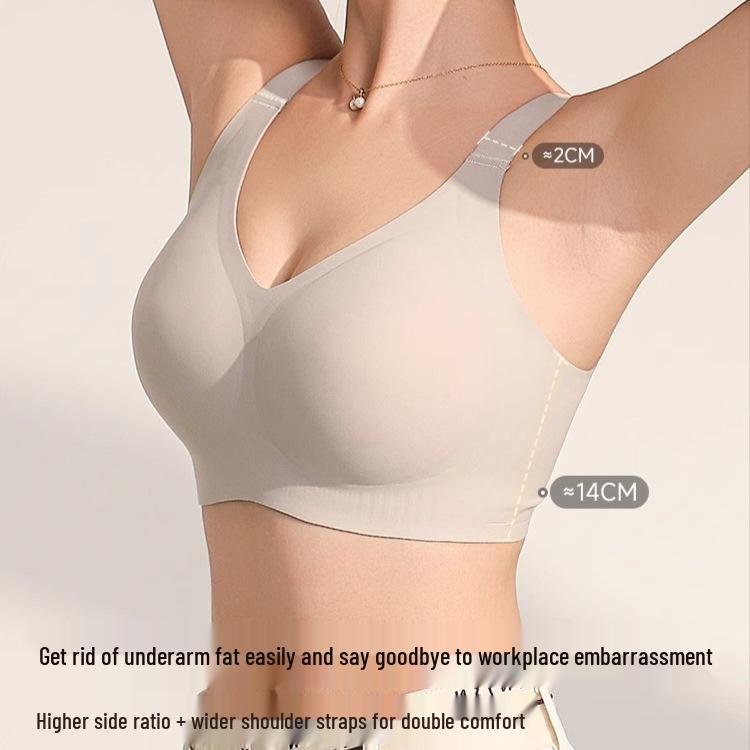 Seamless Full Coverage Lift Bra: Large Bust Support, Anti-Sagging, Shaping, Thin Summer Wear.