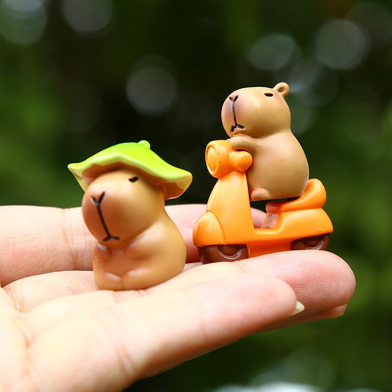 Capybara Toy Mini Figurine Resin Creative Relaxing Desktop Decor For Kids