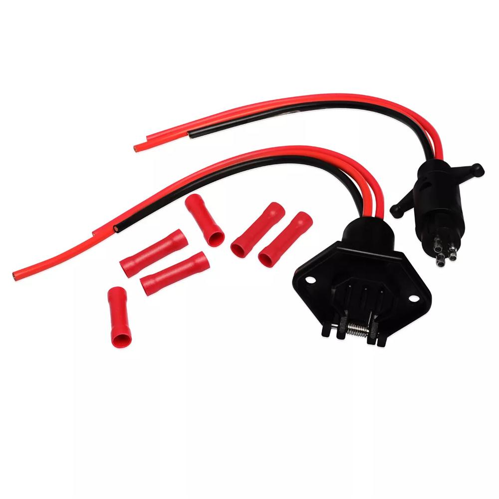 New Trolling Motor Plug & Socket Set 12V-24V 3-Wire 10 Gauge Fit For Marine Boat