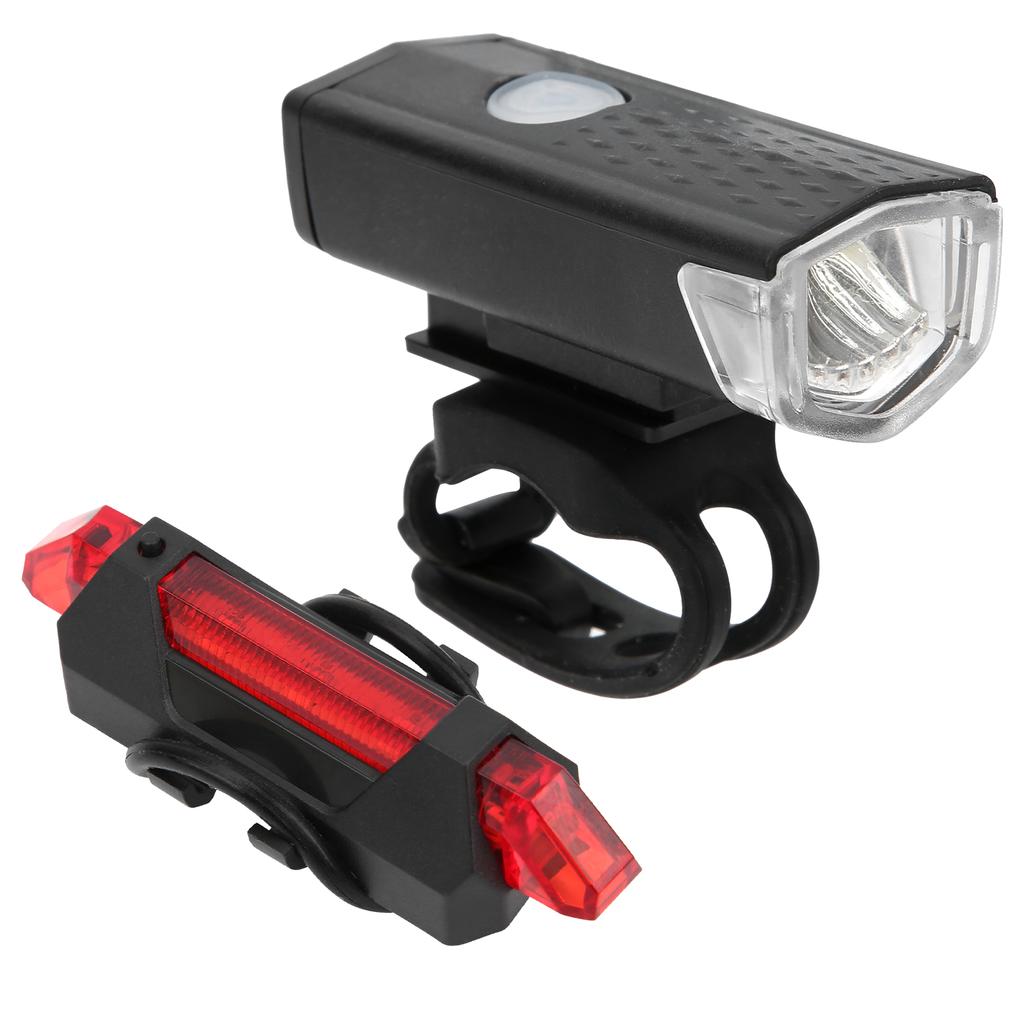Bicycle Headlights Taillights Set USB Charging Warning Intelligent Sensing Light Cycling