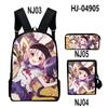 Classic Novelty School-Live 3D Print 3pcs/Set Pupil School Bags Laptop Daypack Backpack Inclined Shoulder Bag Pencil Case