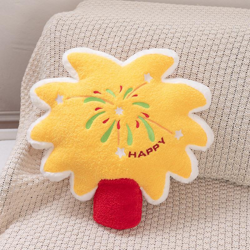 Lion Southern Chinese Sugar Gourd Doll Flower Pillow New Year Gift Toy Plush
