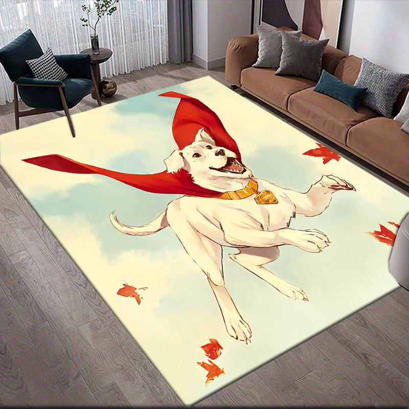 Superman & Superdog Anti-Slip Rug, Rectangular Carpet for Home Sofa Area Decor