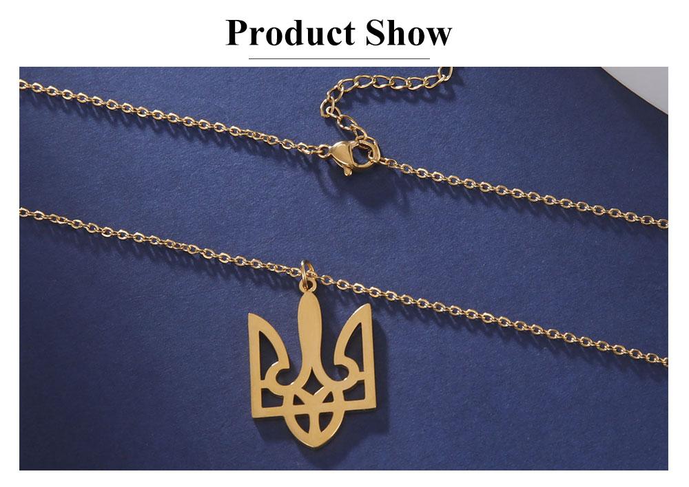 Cazador Ukraine National Symbol Necklaces for Women Men Stainless Steel Ukrainian Jewelry Tryzub Pendant Necklace Gift 2026 New