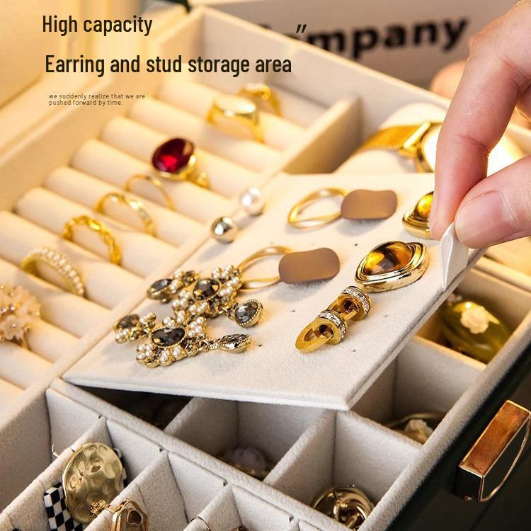 Luxury Multi-layer Jewelry Storage Box for Necklaces & Earrings - Large Capacity Organizer