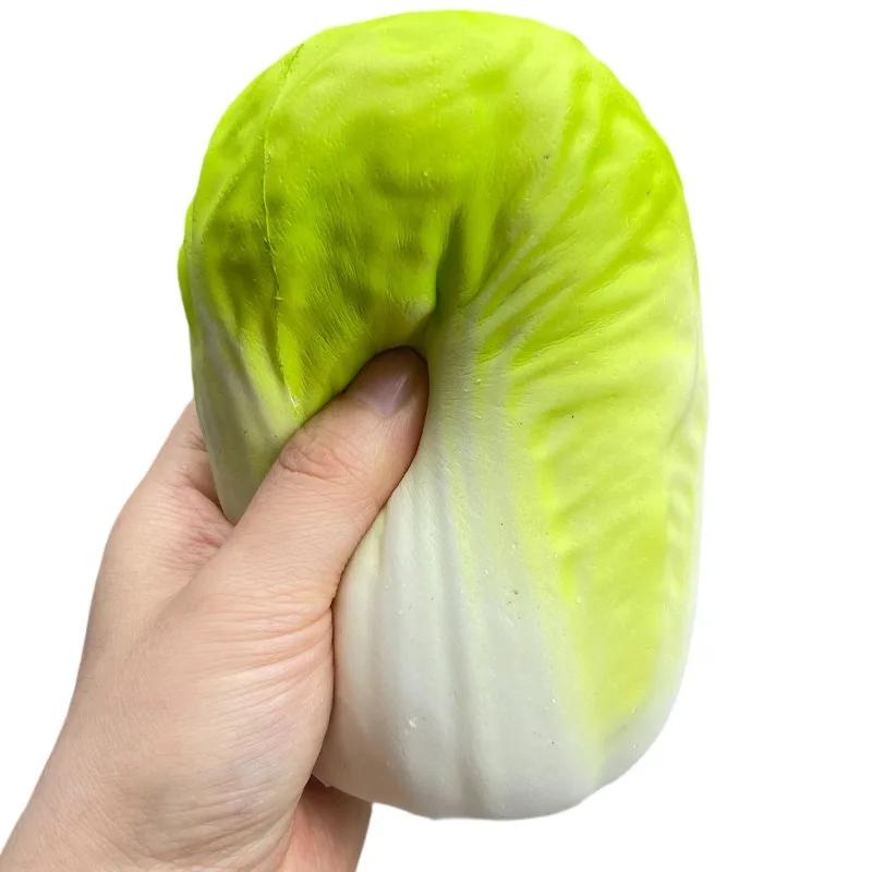 Miękka Zabawka do Ściskania w Kształcie Kapusty Napa Miękki Kształt Warzywa Squishy do Uwalniania Napięcia Fidget Toy