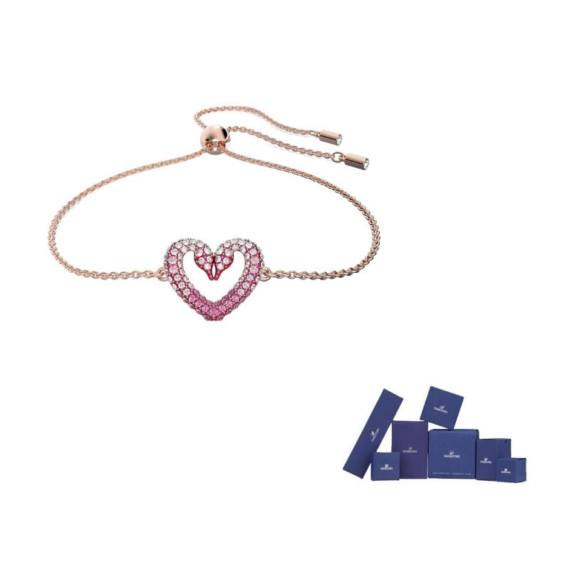 Swarovski Una Faux Crystal Bracelets Womens Pink F-Original brand box