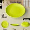 Melamine Round Plate: Porcelain-Look, Two-Color, for Commercial Use In Restaurants and Buffets - Perfect for Fast Food, Rice Bowls, and Cold Dishes.