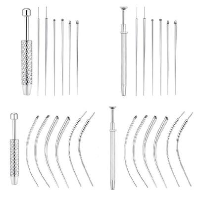 Kits Aplicadores de Joias Corporais para Orelha Nariz Lábio Inclui Pinos Rosqueados Sem Rosca Acessórios de Piercing em Aço Inoxidável