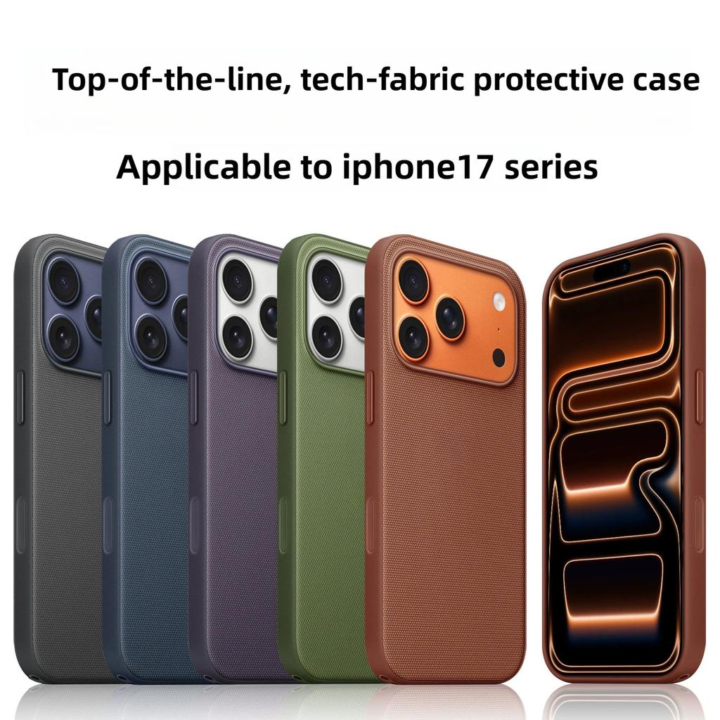 Official Technology Woven Phone Smooth-Touch Case With Card Holder For IPhone17 Pro Max For Magsafe Magnetic Animation Wireless Charging Protect Cover