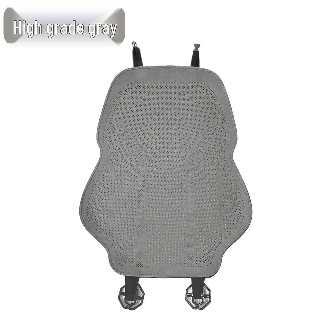 Breathable Suede Velvet Car Seat Cushion for Driver - Perforated, All-Season Cover