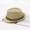 Hollow Breathable Hat Men's Beach Shade Sunscreen Jazz Hat Youth Straw Hat Fishing Hollow Breathable Hat Women