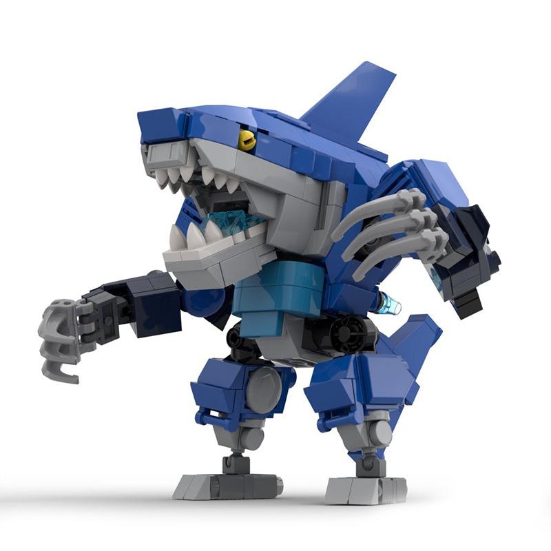 Bricks Compatible With Sharkman Assemble Mecha Creative Model Intellectual Toy Birthday Gift Ornament