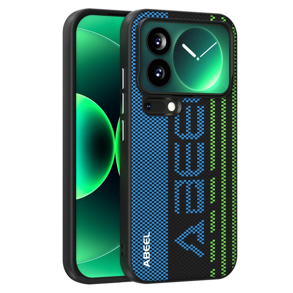 ABEEL For Xiaomi 17 Pro Magnetic Case Micro-Embossing 6D Printed PC TPU Aluminum Alloy Leather Phone Cover