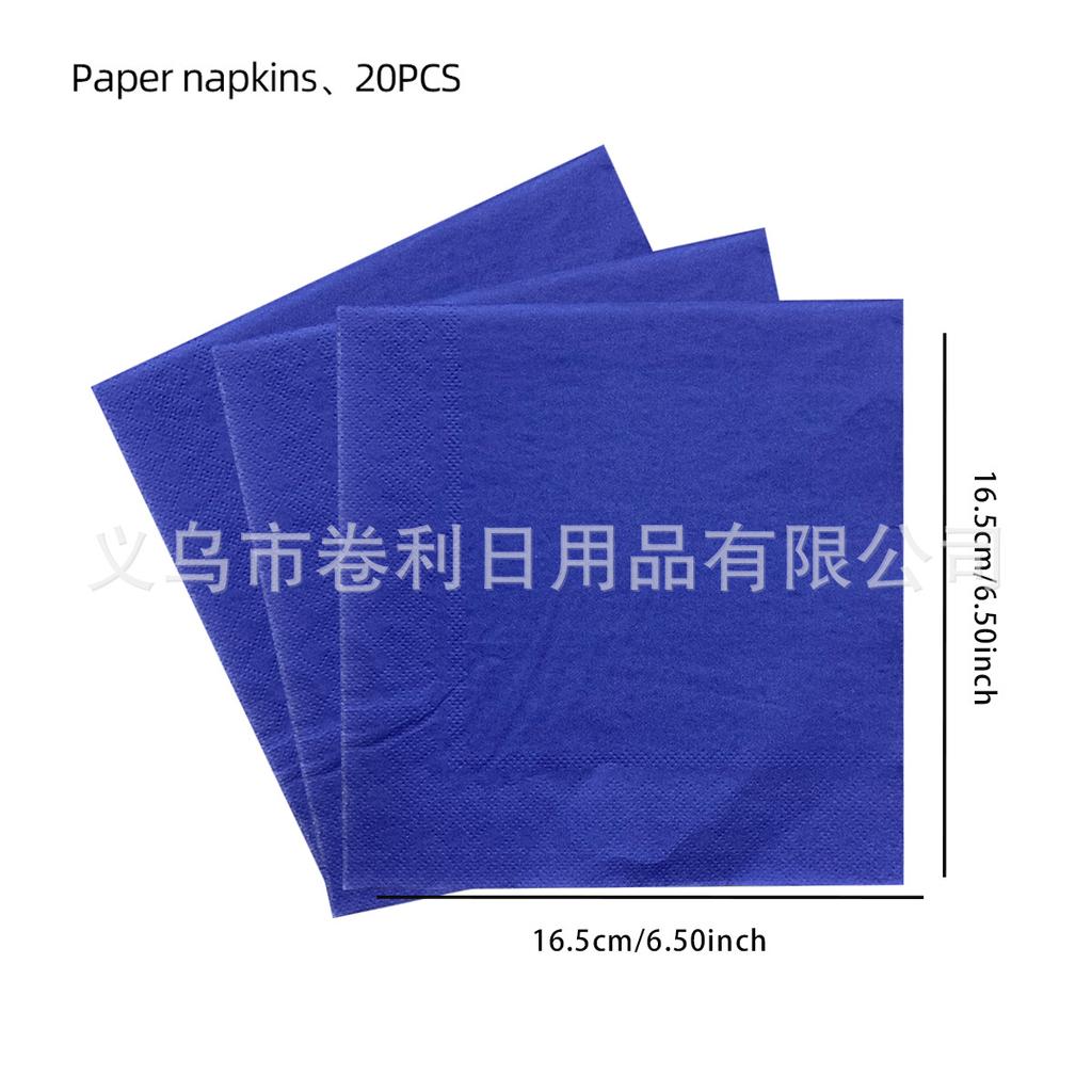 Custom Printing Solid Color Bronzing Logo Tissue Handkerchief Paper All Kinds Of Festivals Birthday Party Exhibition Napkin Decoration