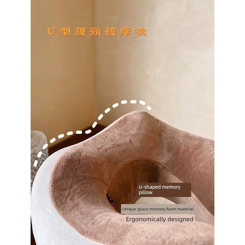 Precision U-Shaped Cervical Spine Massage Pillow for Shoulder, Neck, Waist, and Neck, Home Electric Multifunctional Massage Pillow for Office Use