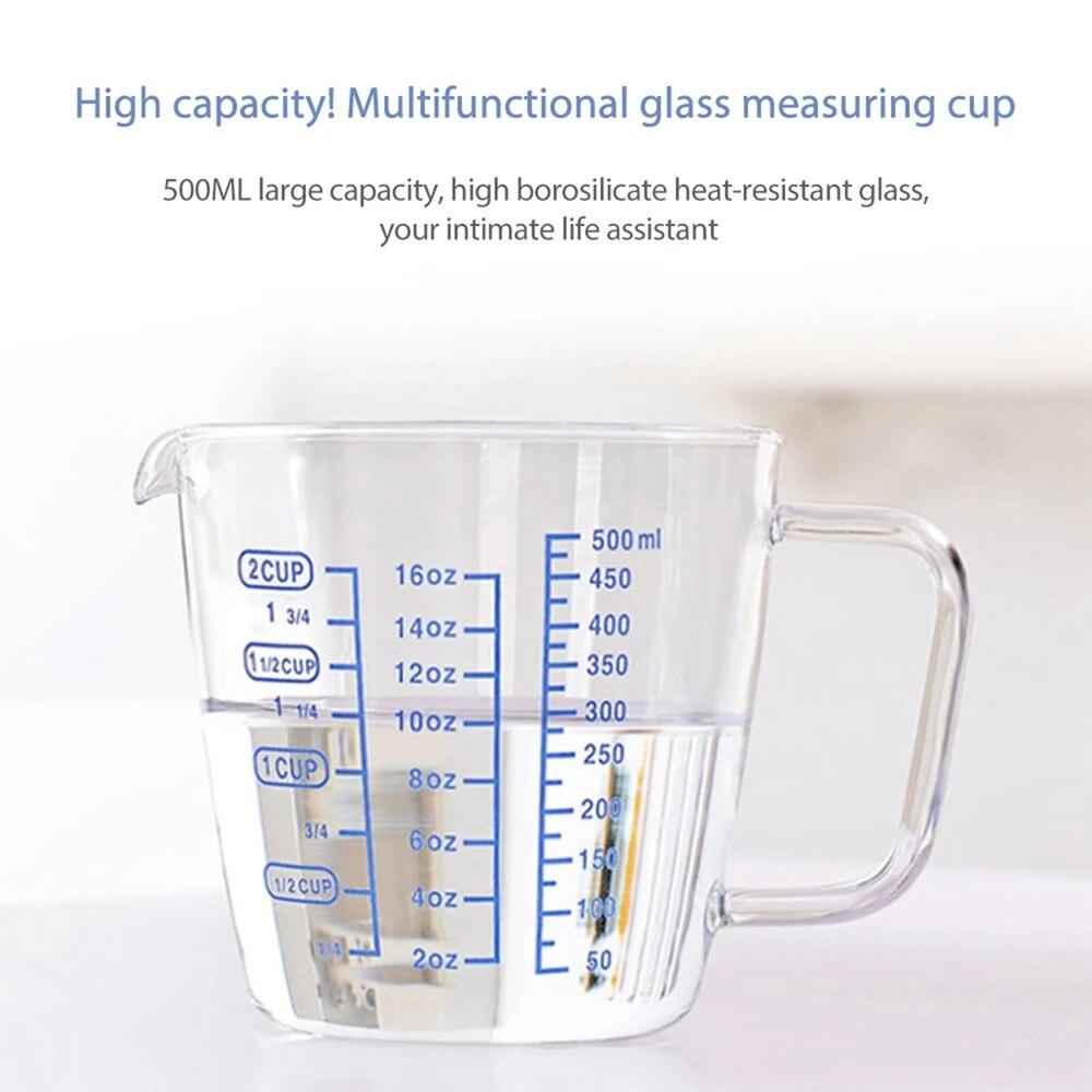 Borosilicate Glass Measuring Cup Clear Scale Transparent Mug Espresso Coffee Juice Single-mouthed Drinkware Cup